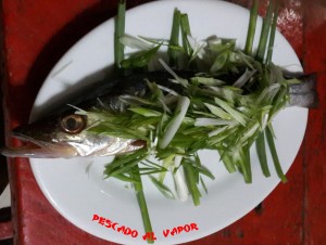pescado al vapor